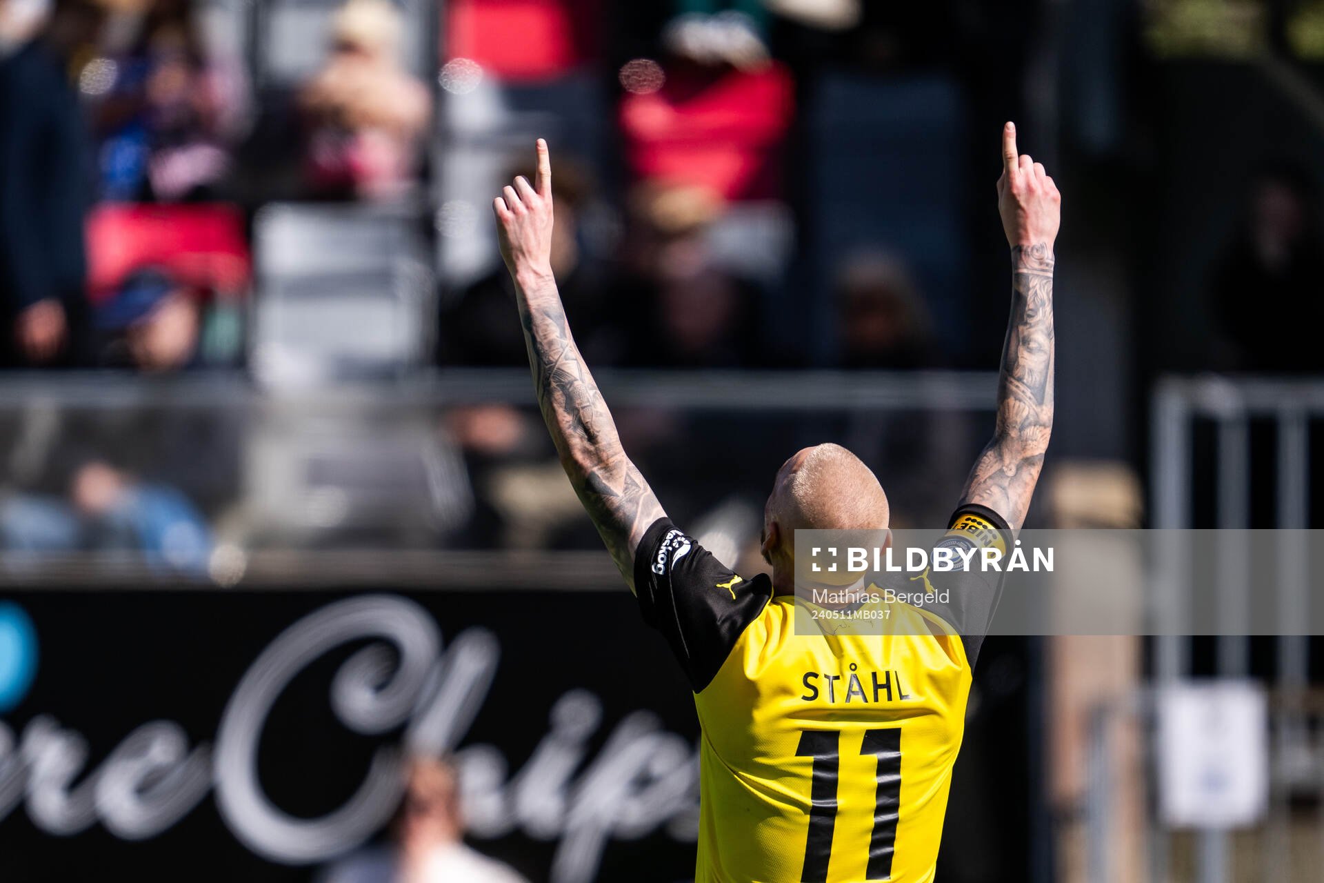 Mjällbys Adam Ståhl jublar
