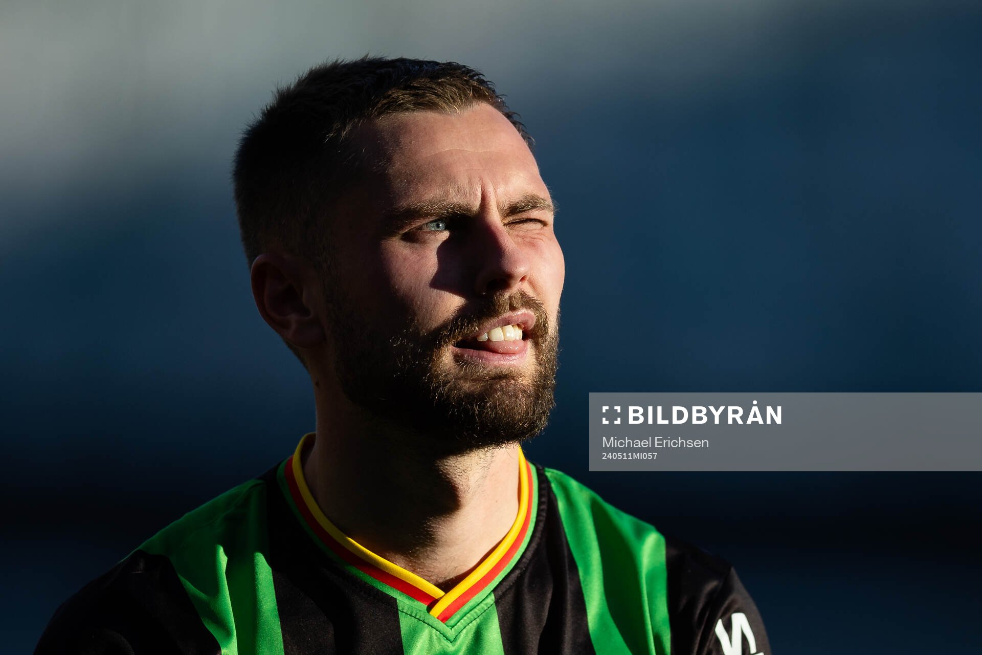 GAIS Axel Norén efter fotbollsmatchen i Allsvenskan mellan GAIS och Västerås den 11 maj 2024 i Göteborg. 