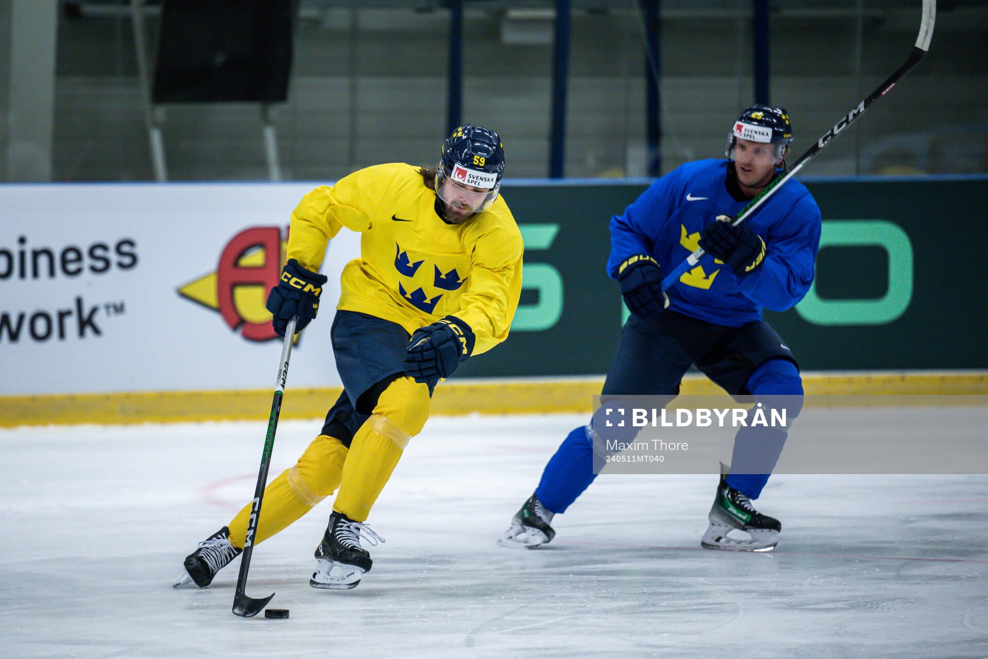Linus Johansson of Sweden at a practice session