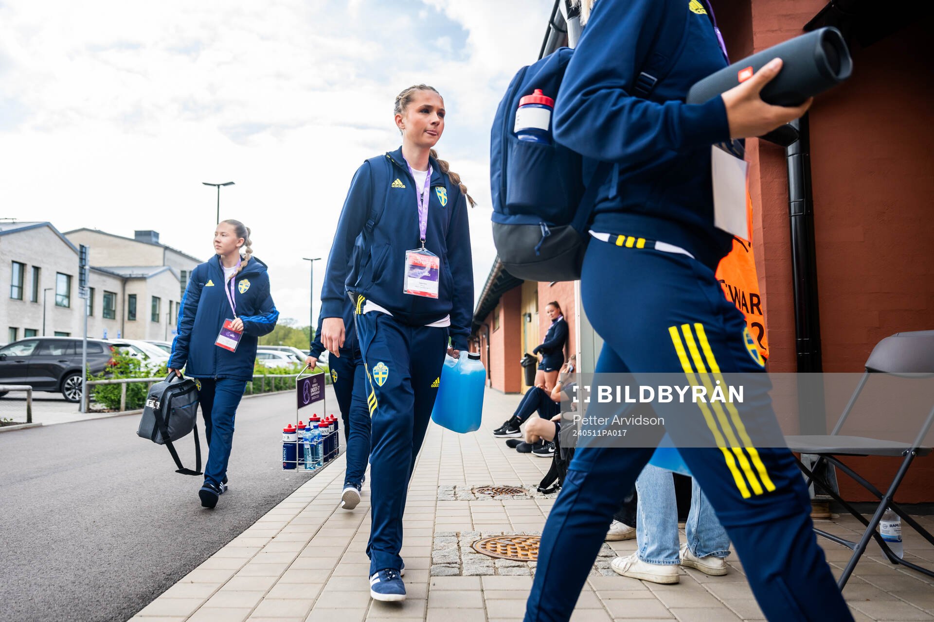 Carmen Cernjul of Sweden arrives at the stadium