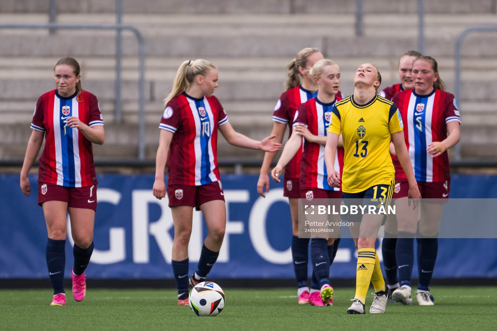 Ella Lundin of Sweden looks dejected