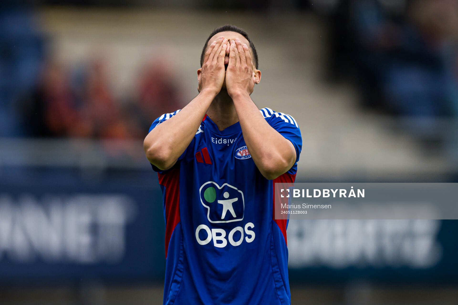 Jones El-Abdellaoui of Vålerenga looks dejected