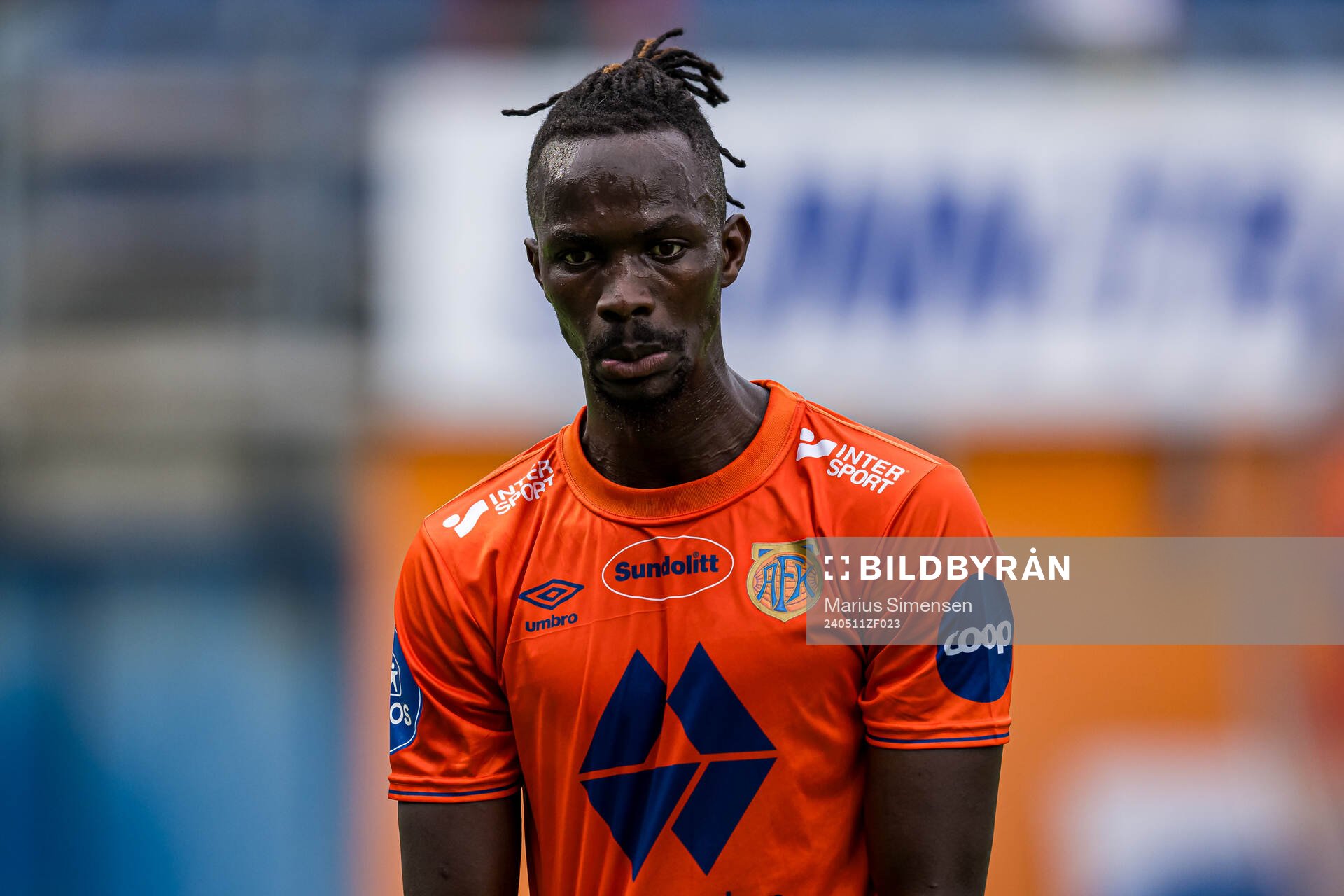 Amidou Diop of Aalesund looks dejected