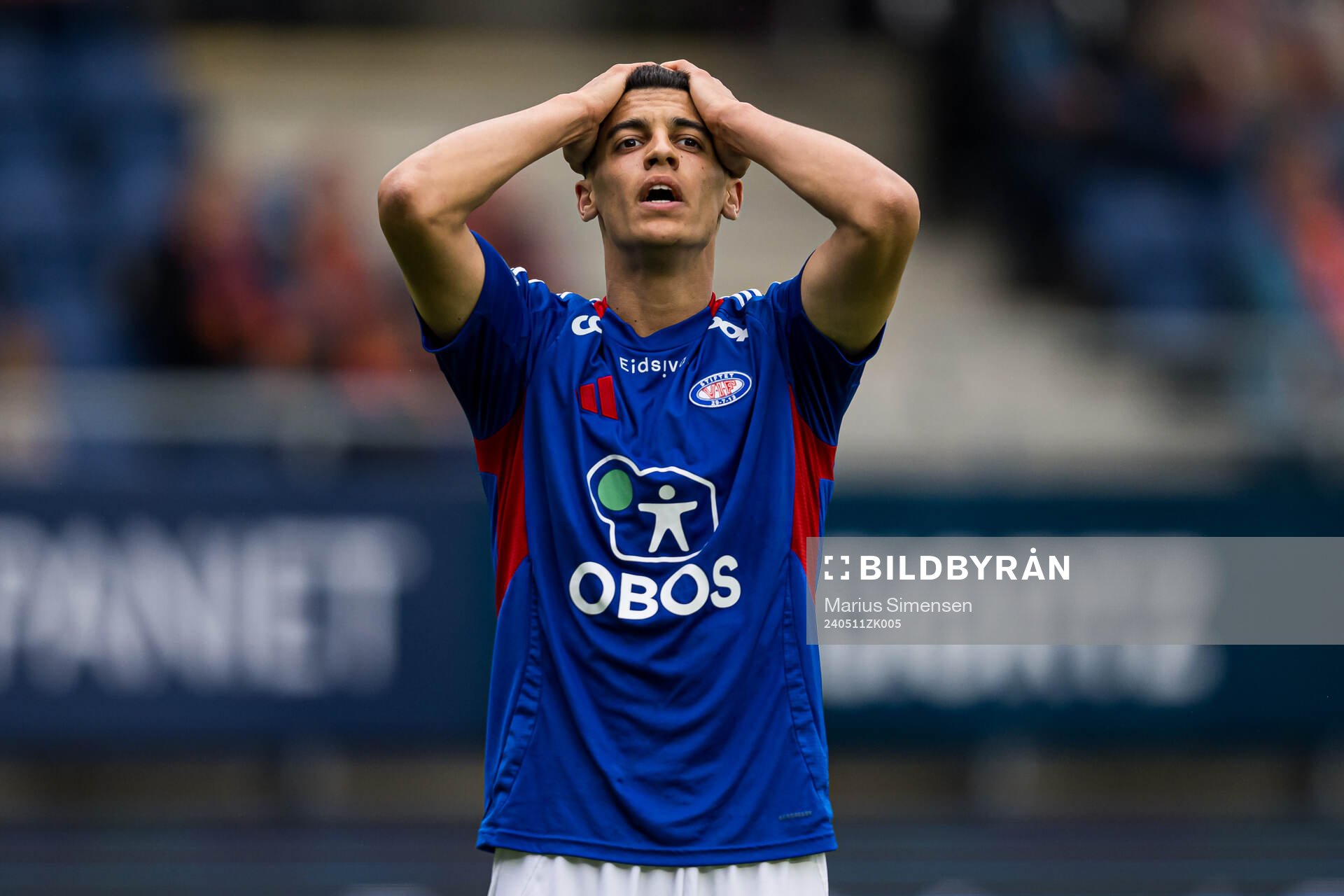 Jones El-Abdellaoui of Vålerenga looks dejected