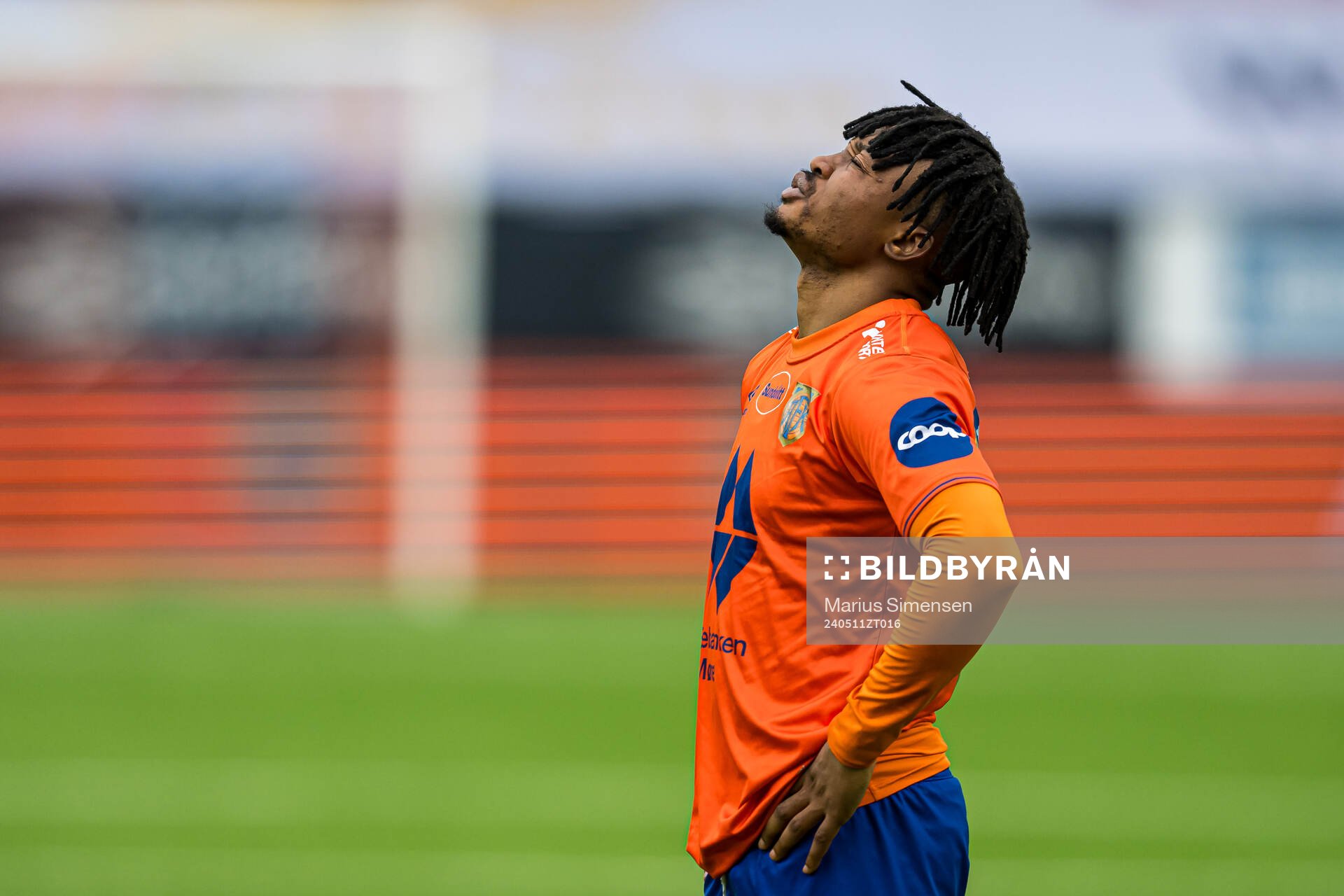 Isaac Atanga of Aalesund looks dejected