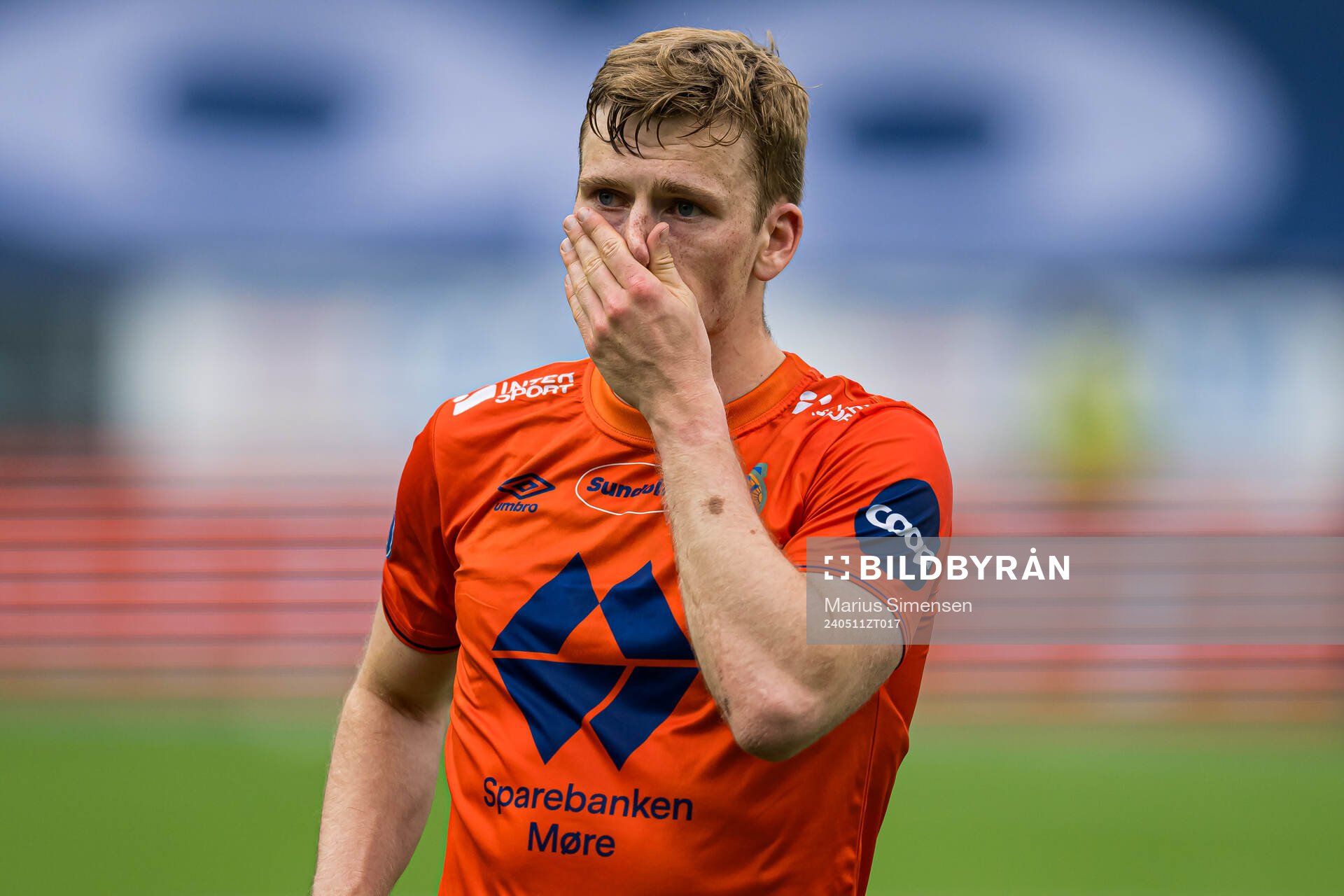 Håkon Hammer of Aalesund looks dejected