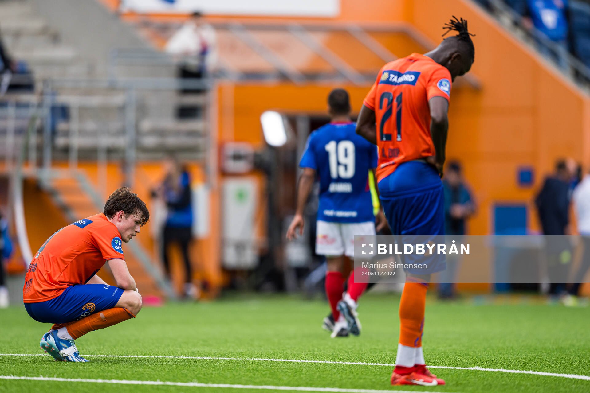 Nikolai Hopland of Aalesund looks dejected
