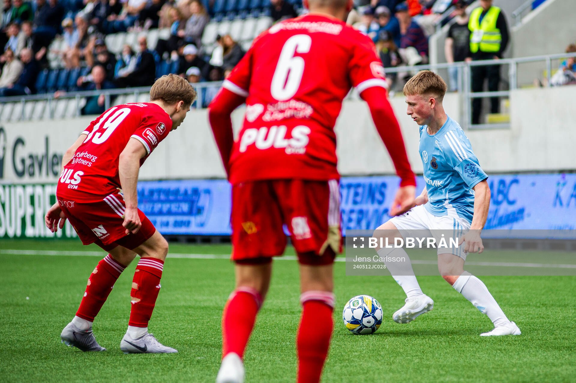 Skövde AIKs Samuel Sörman och Gefles Constantino Capotondi