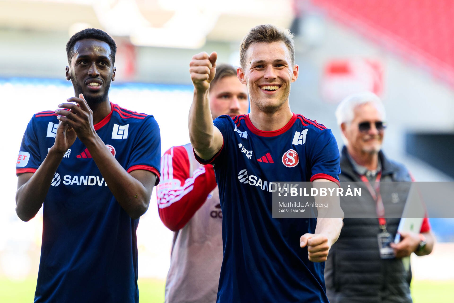 Sandvikens IFs Daniel Söderberg jublar