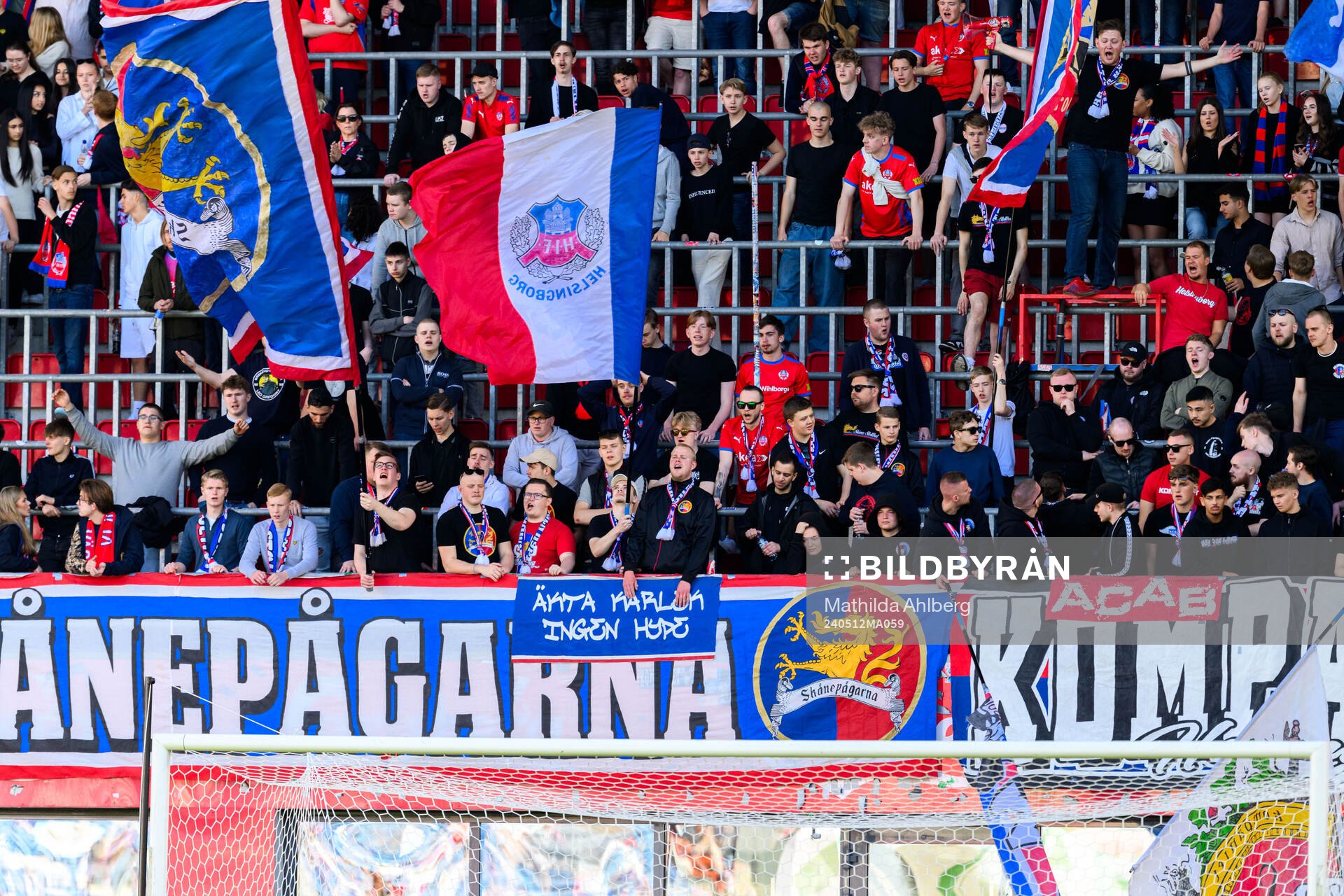 under fotbollsmatchen i Superettan mellan Helsingborg och