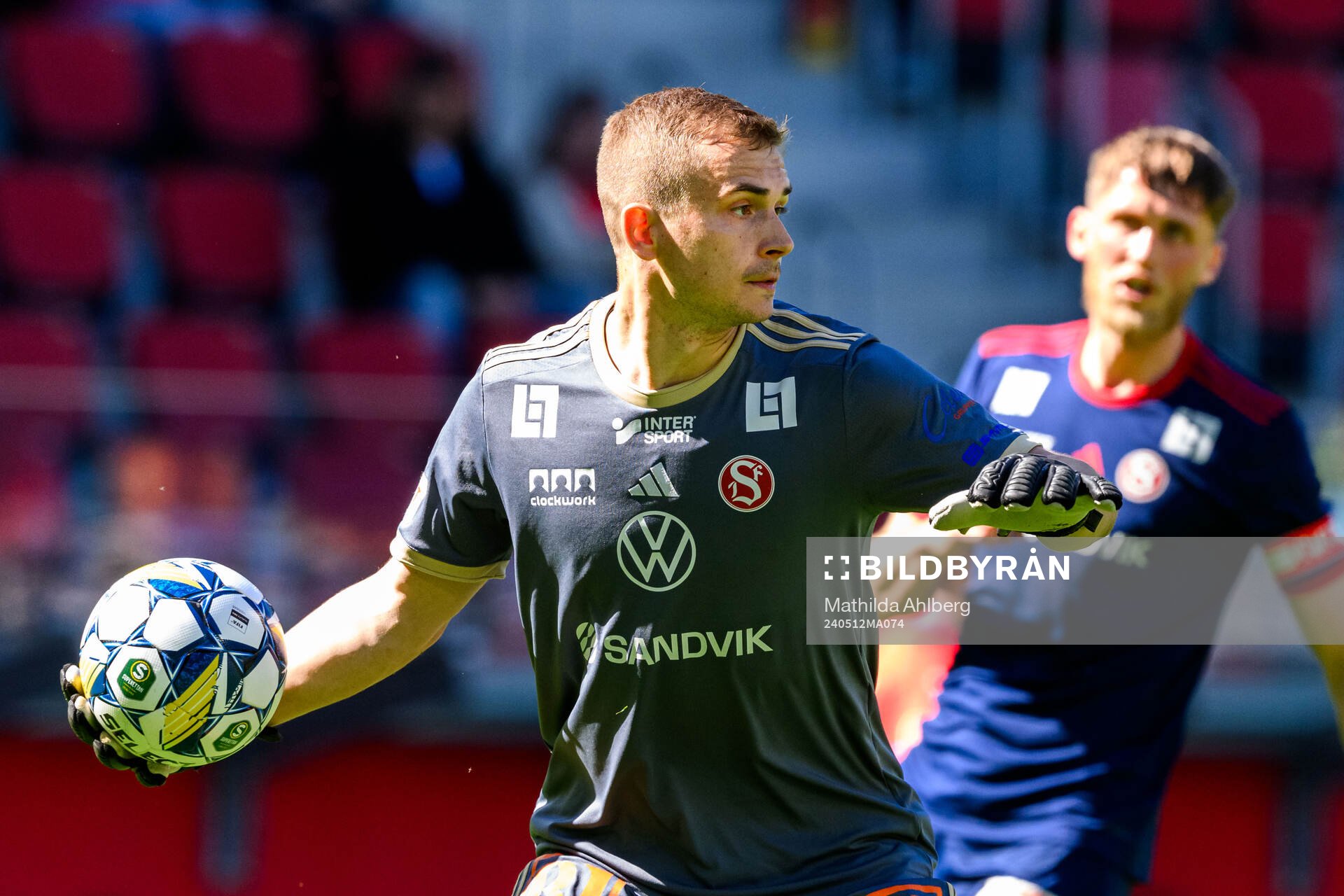 Sandvikens IFs målvakt Felix Jakobsson