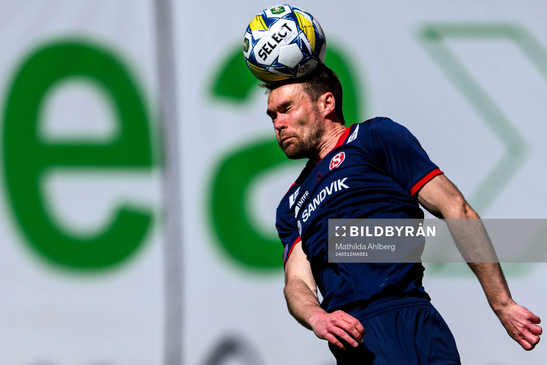 Sandvikens IFs Martin Springfeldt  fotbollsmatchen i