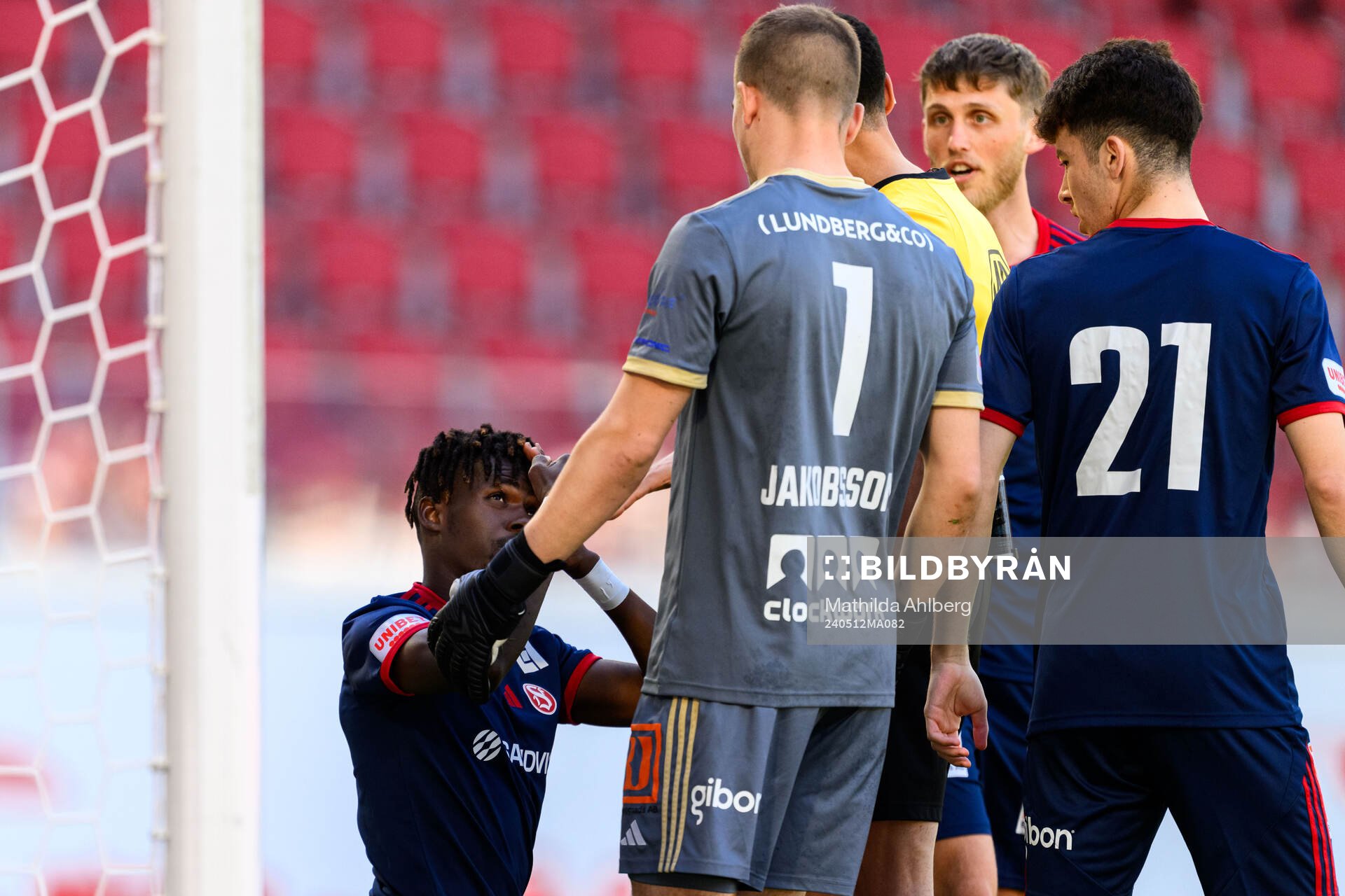 Sandvikens IFs Mamadou Kouyate har ont