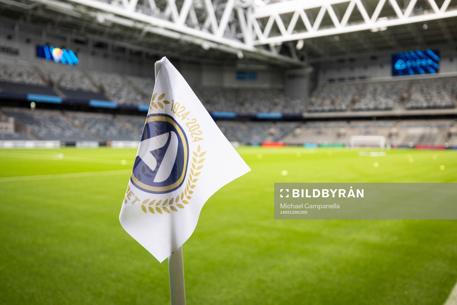 Hörnflagga på Tele2 Arena