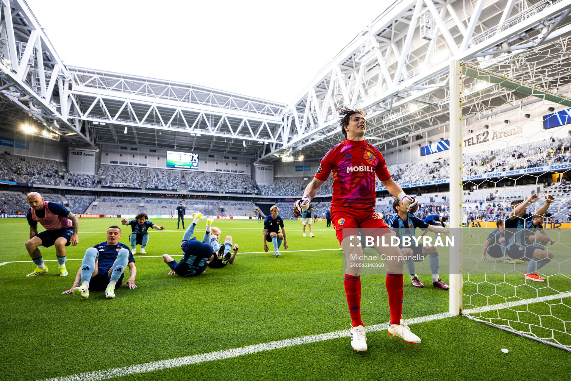 Djurgårdens spelarna jublar