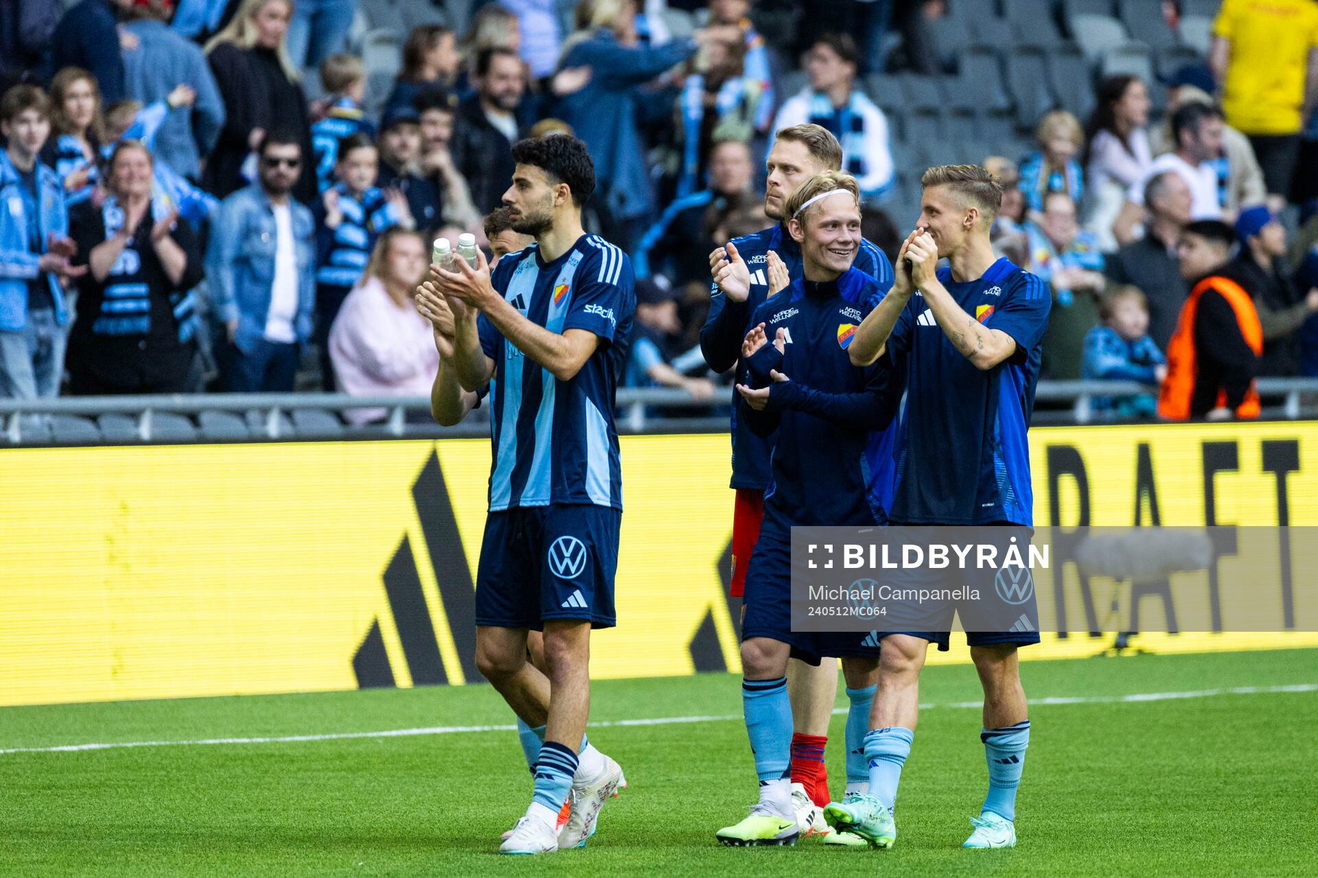 Djurgårdens Deniz Hummet, Tobias Gulliksen, och Samuel
