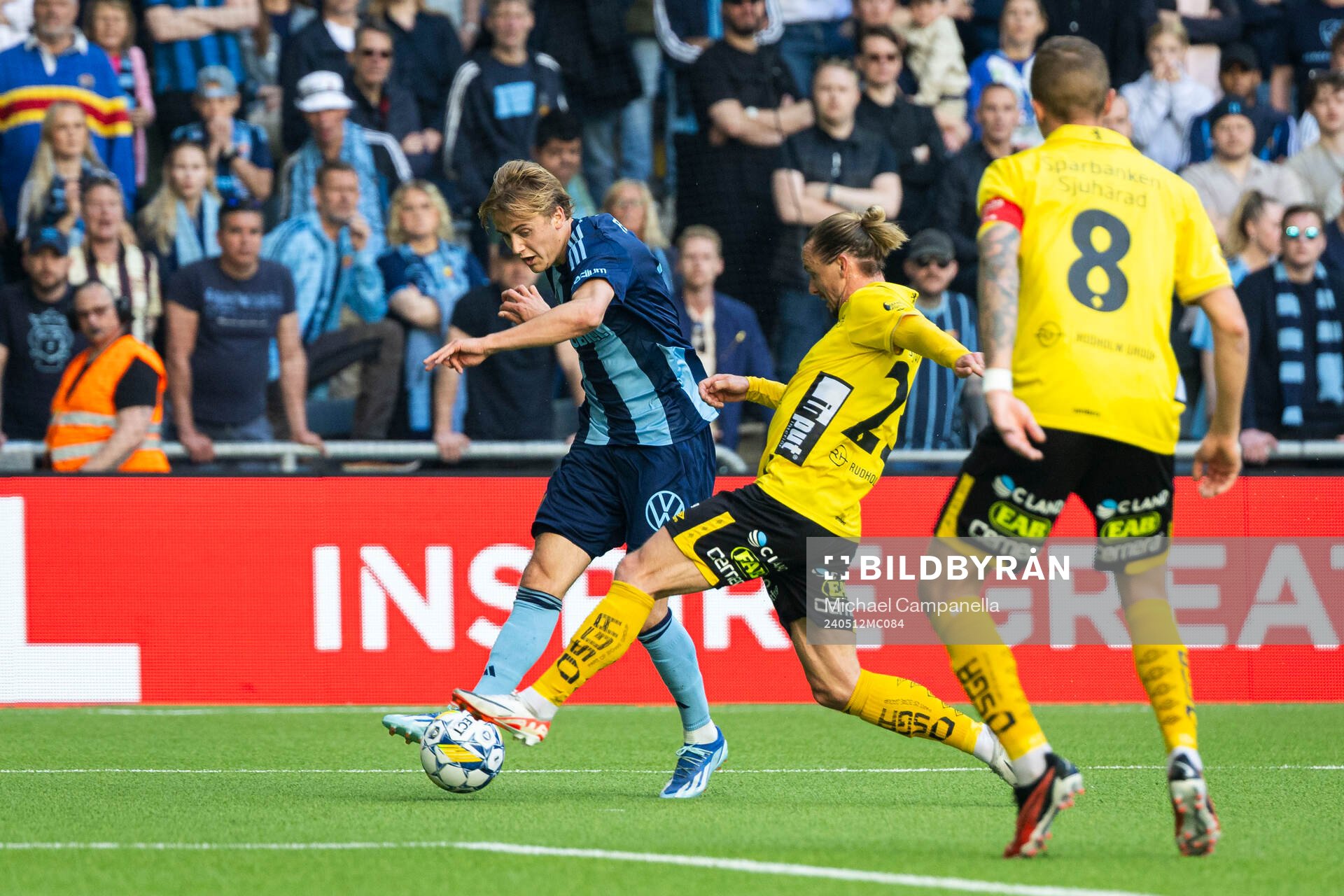Djurgårdens Oskar Fallenius mot Elfsborgs Niklas Hult