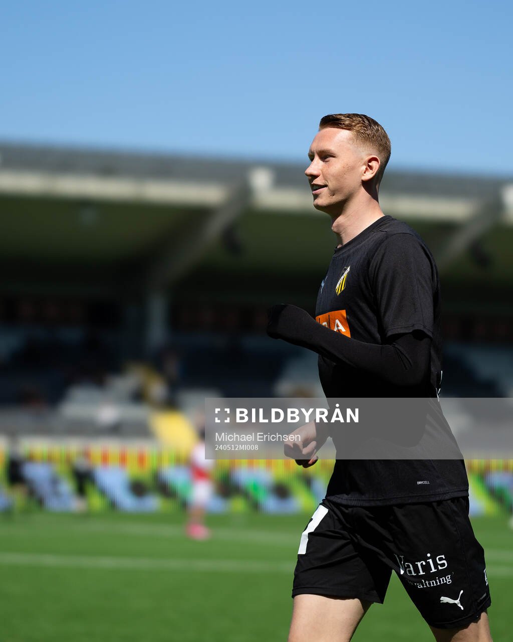 Häckens Julius Lindberg innan fotbollsmatchen i