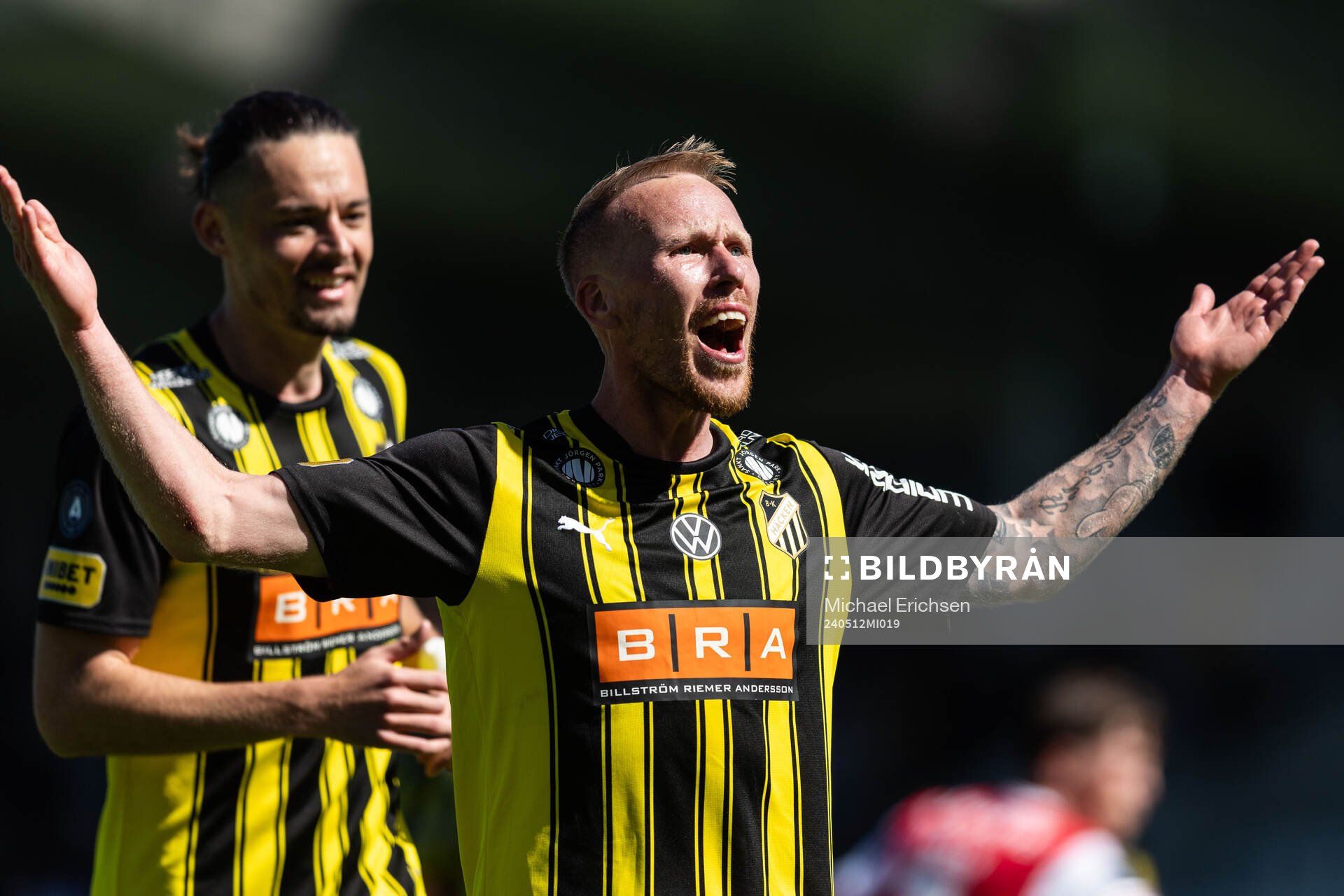 Häckens Mikkel Rygaard Jensen jublar