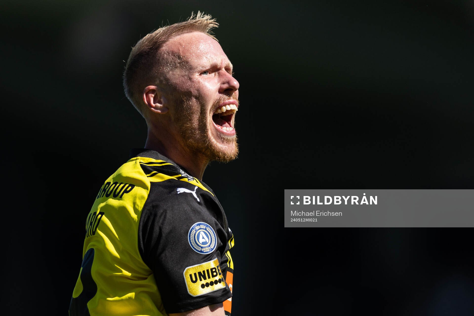Häckens Mikkel Rygaard Jensen jublar
