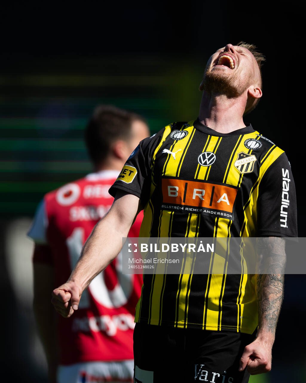 Häckens Mikkel Rygaard Jensen jublar