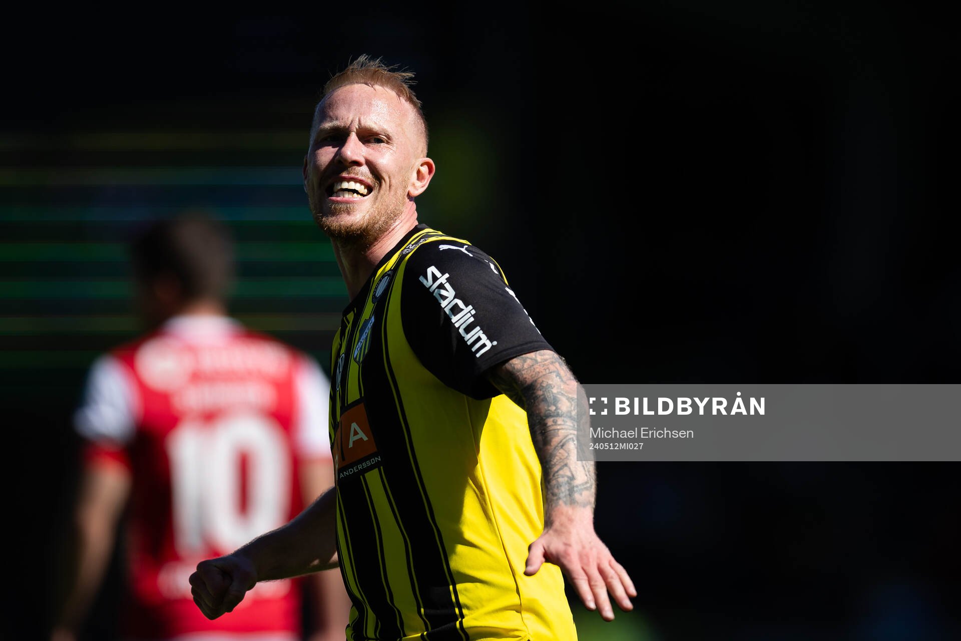 Häckens Mikkel Rygaard Jensen jublar