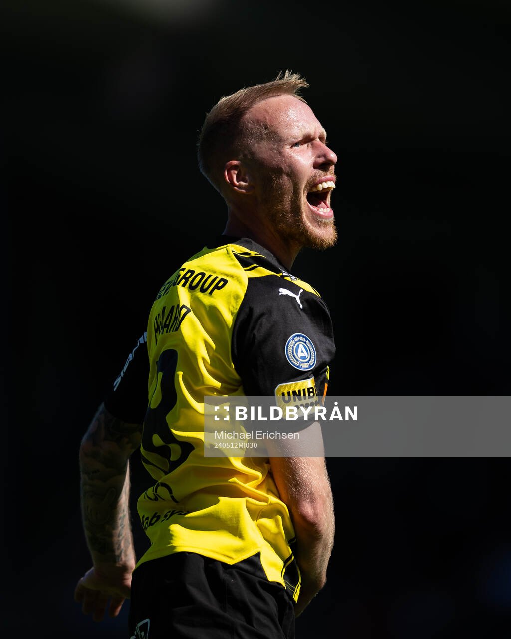 Häckens Mikkel Rygaard Jensen jublar