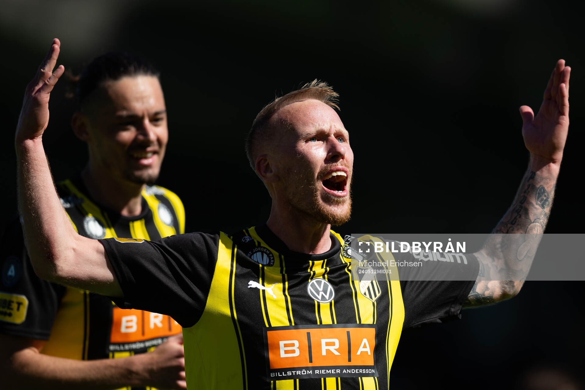 Häckens Mikkel Rygaard Jensen jublar
