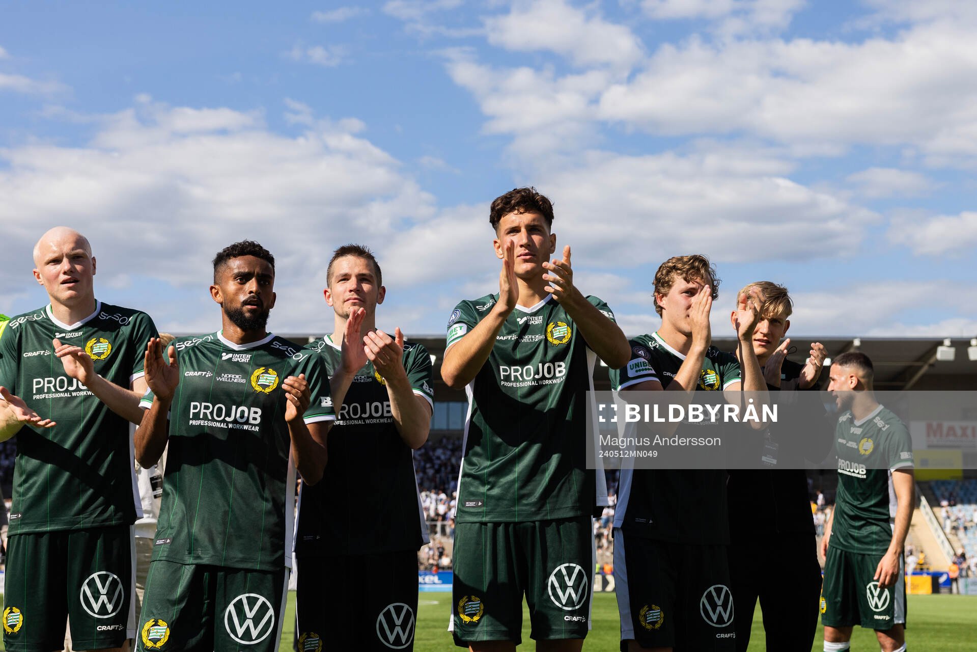 Hammarbys Marcus Rafferty, Tesfaldet Tekie, Oscar Johansson
