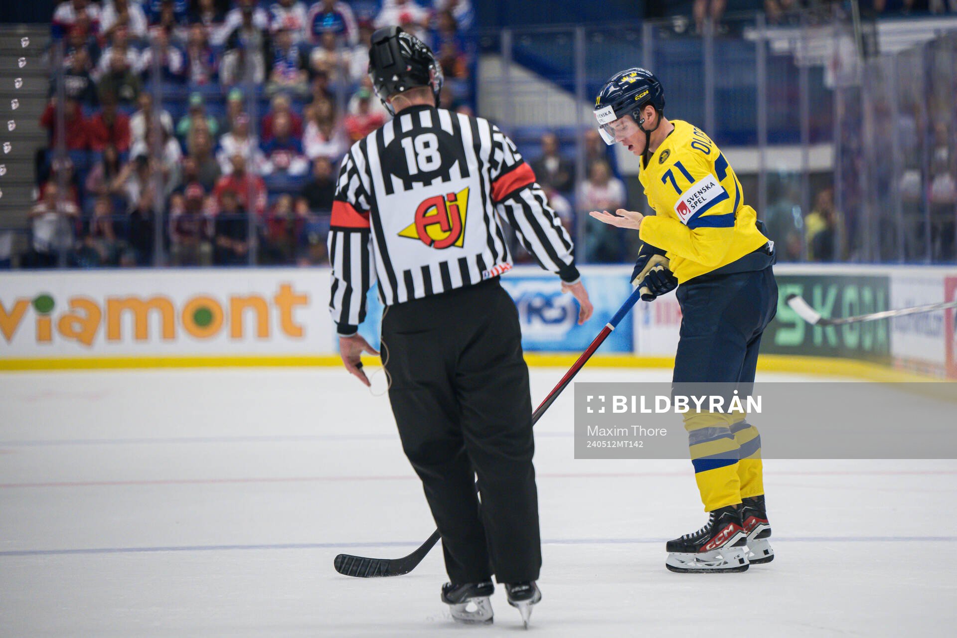 Victor Olofsson of Sweden in pain