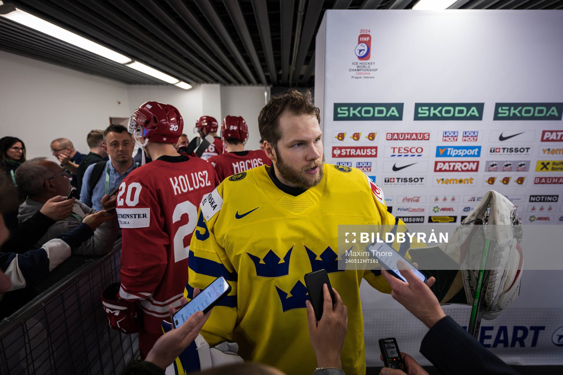 Goaltender Filip Gustavsson of Sweden