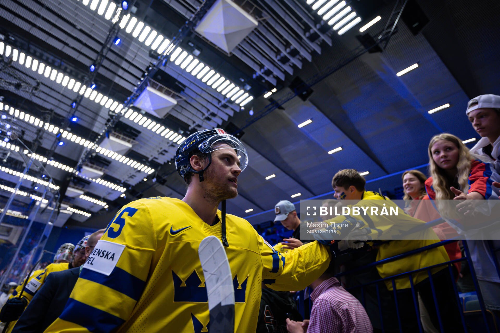 André Burakovsky of Sweden afte the 2024 IIHF Ice Hockey