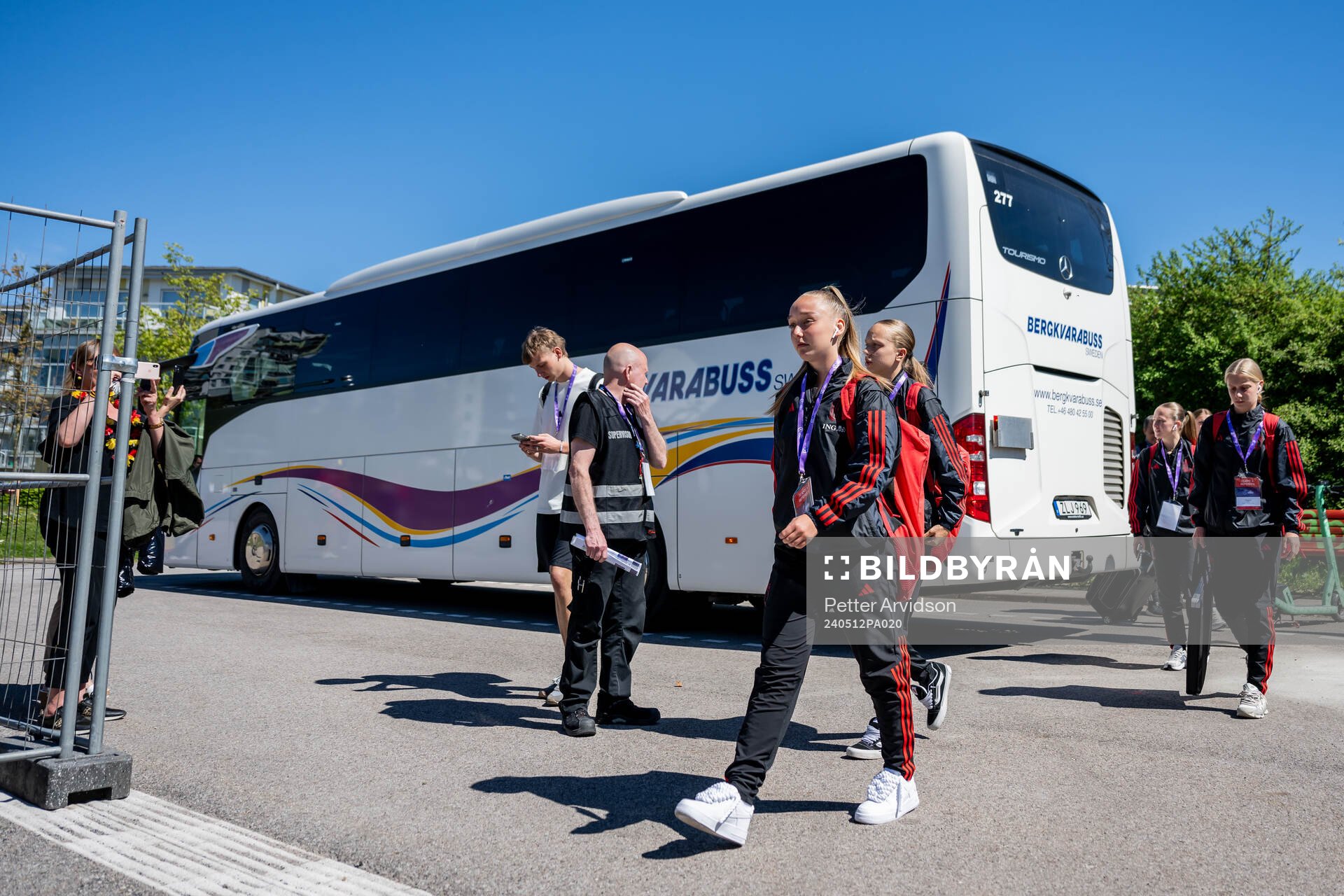 Players of Belgium arrives at the stadium