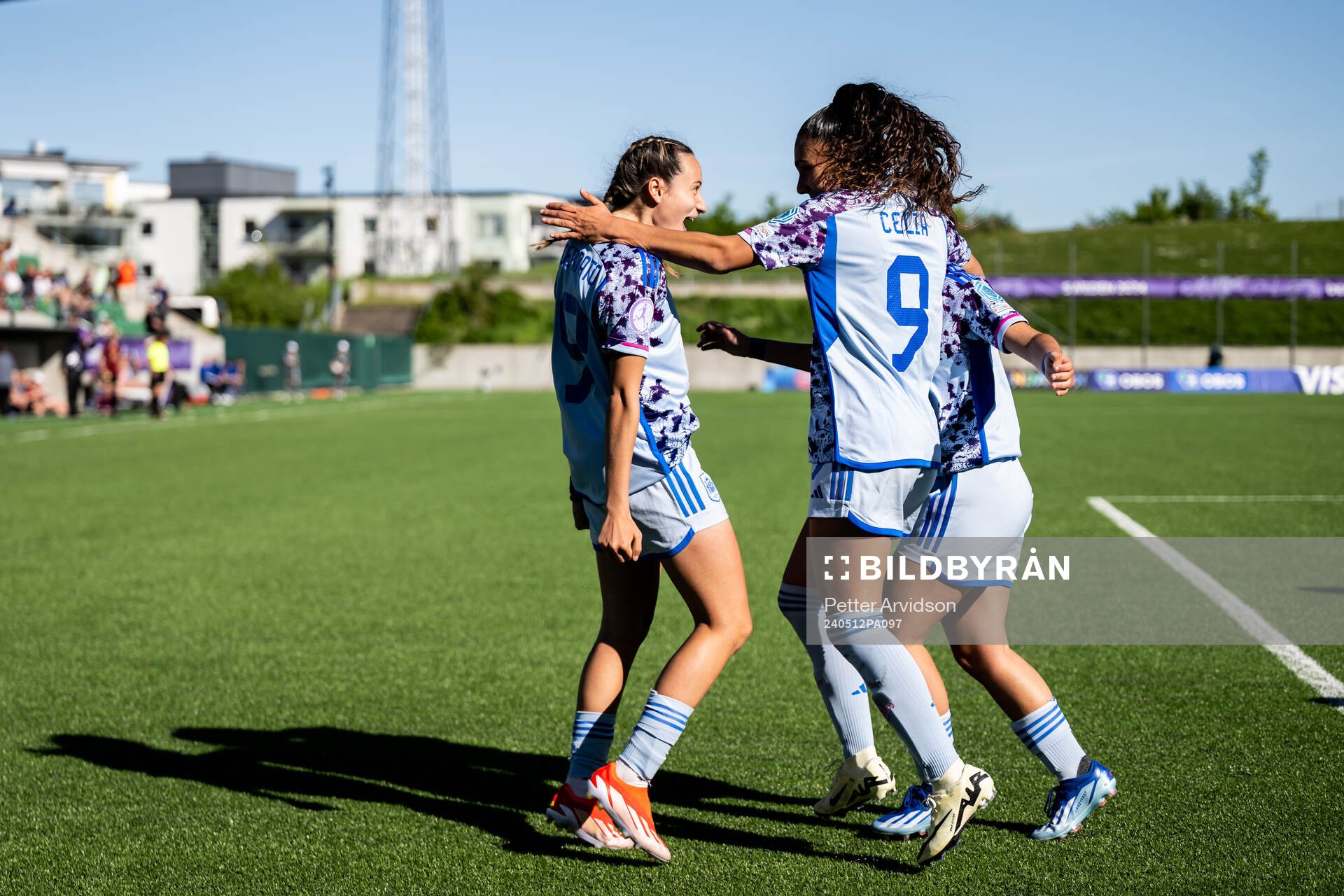 Alba Cerrato of Spain celebrate with Celia Segura