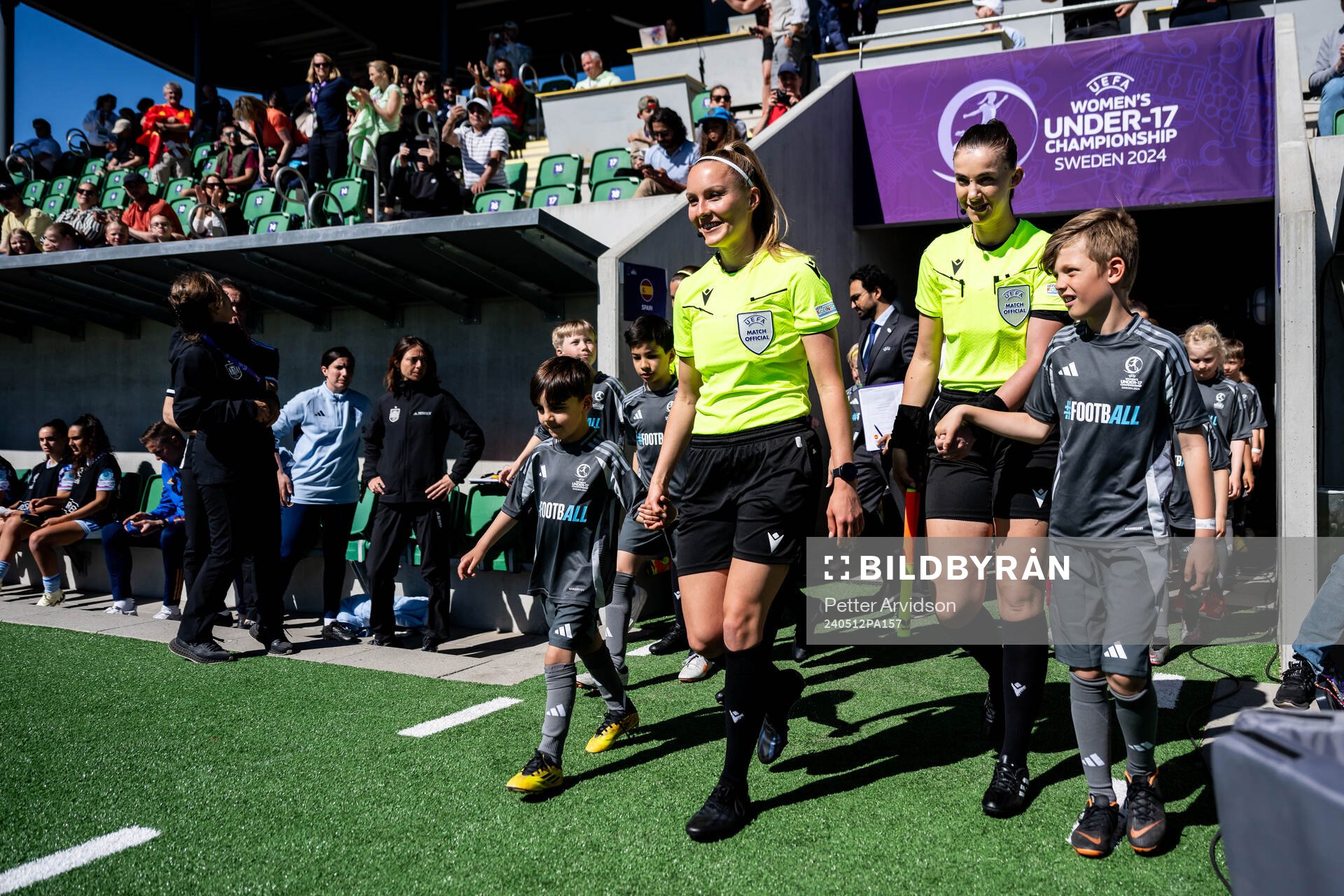 Referee Fabienne Miche and Assistant referee Edjena Kapxhiu