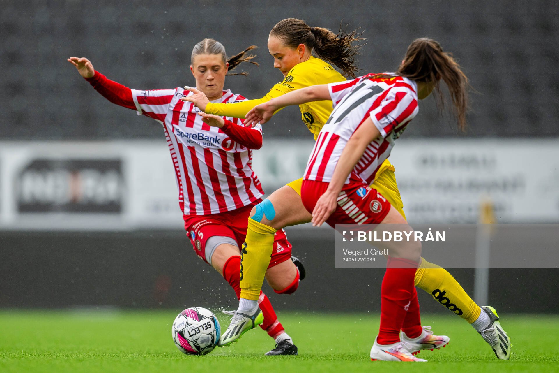 Lise Højsted Dissing of Bodø/Glimt during the 1. division football match between Bodø/Glimt and TIL 2020 on May 12, 2024 in Bodø. 