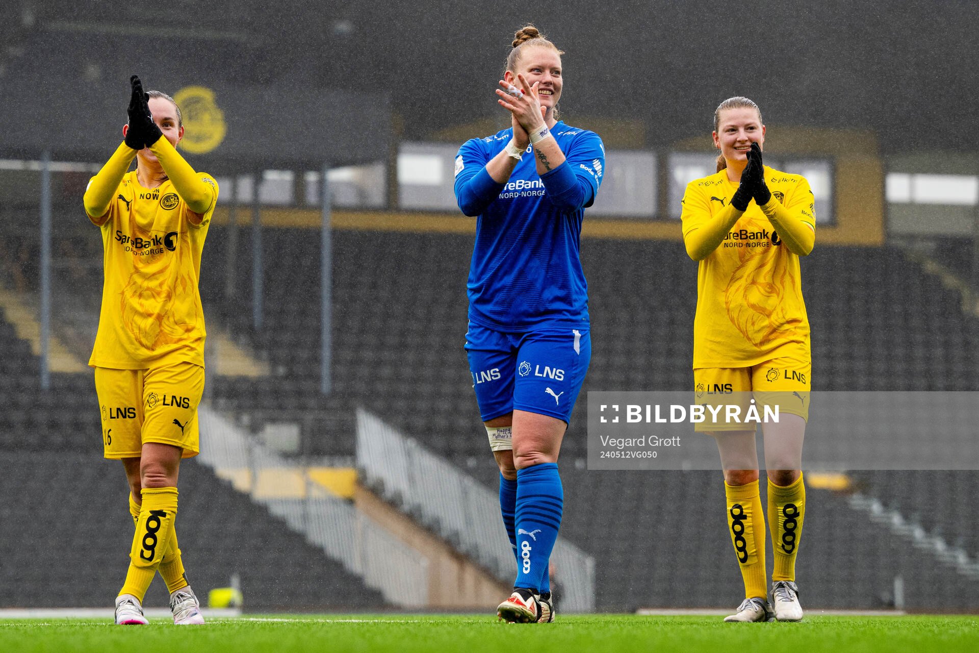 Goalkeeper Aubrei Corder and Cecilie Falch of Bodø/Glimt