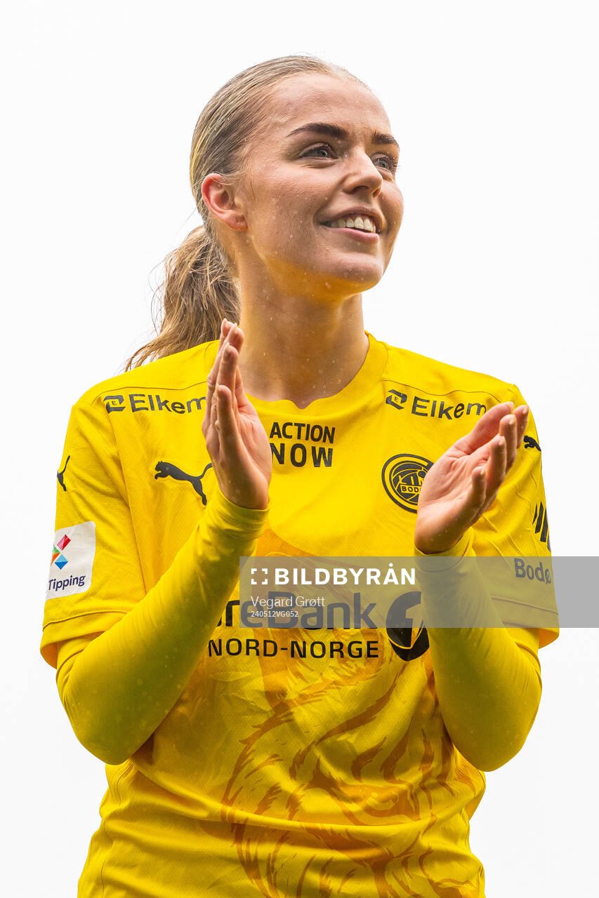 Andrea Karoline Nymo Holmstrøm of Bodø/Glimt celebrates