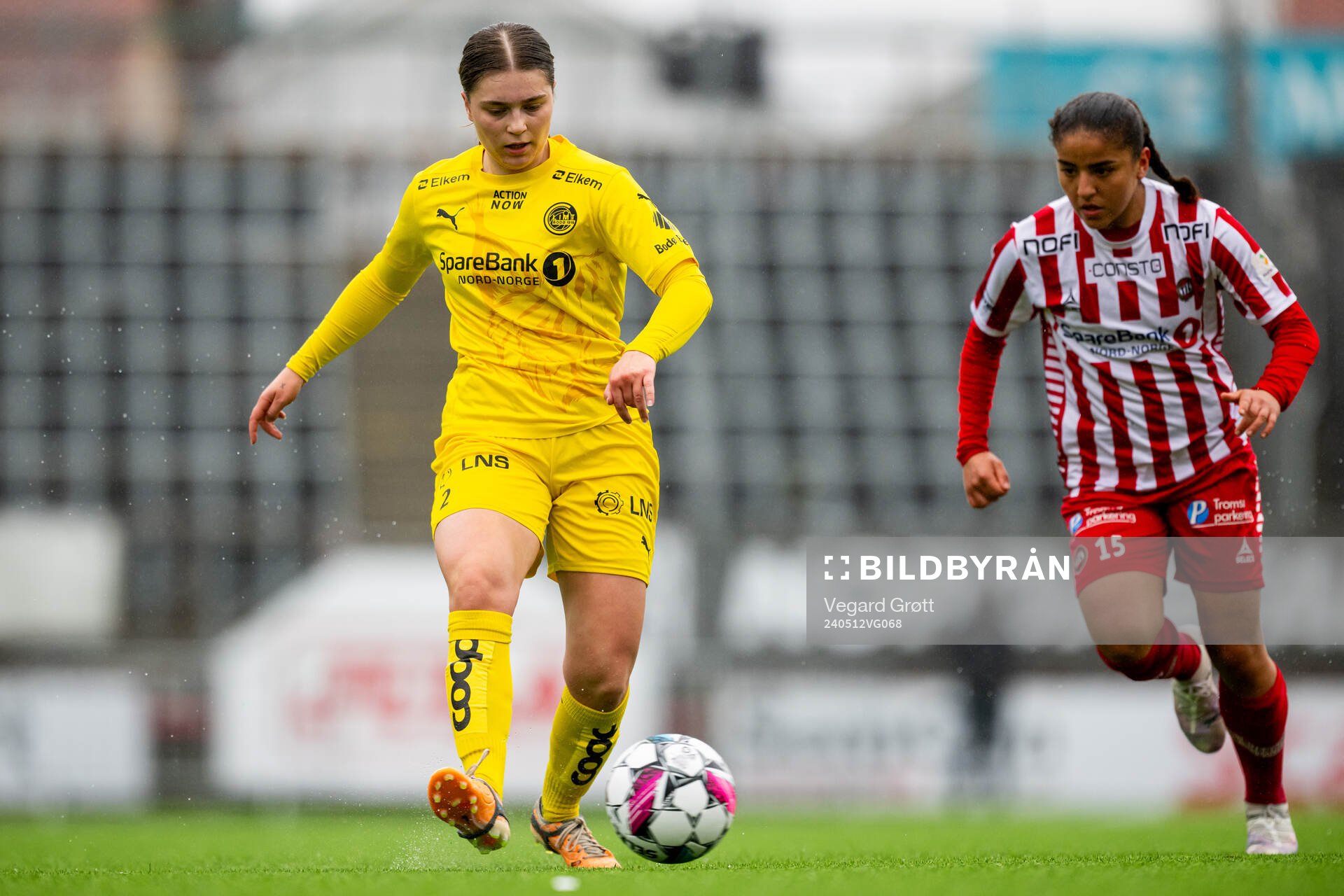 Amie Sannes of Bodø/Glimt during the 1. division football match between Bodø/Glimt and TIL 2020 on May 12, 2024 in Bodø. 