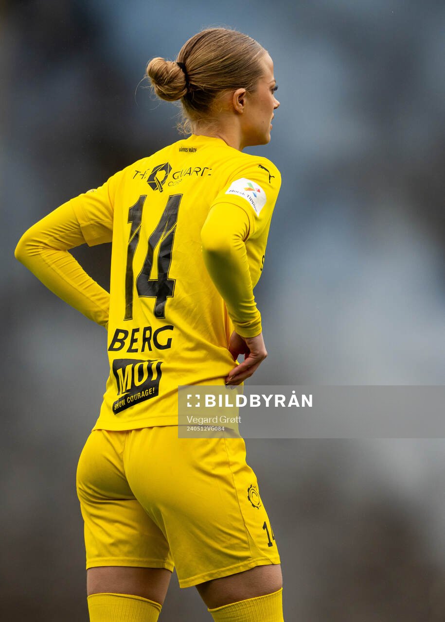 Sara Elise Berg of Bodø/Glimt during the 1. division football match between Bodø/Glimt and TIL 2020 on May 12, 2024 in Bodø. 