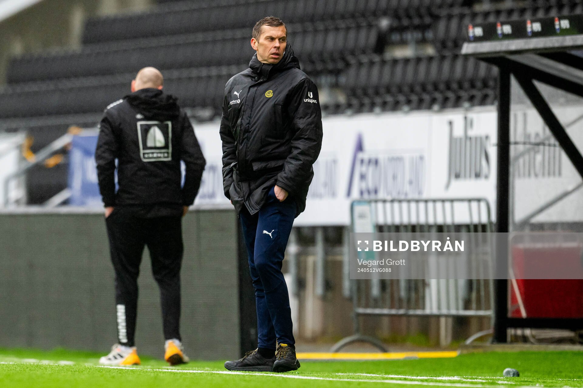 Stian Theting, head coach of Bodø/Glimt, during the 1. division football match between Bodø/Glimt and TIL 2020 on May 12, 2024 in Bodø. 