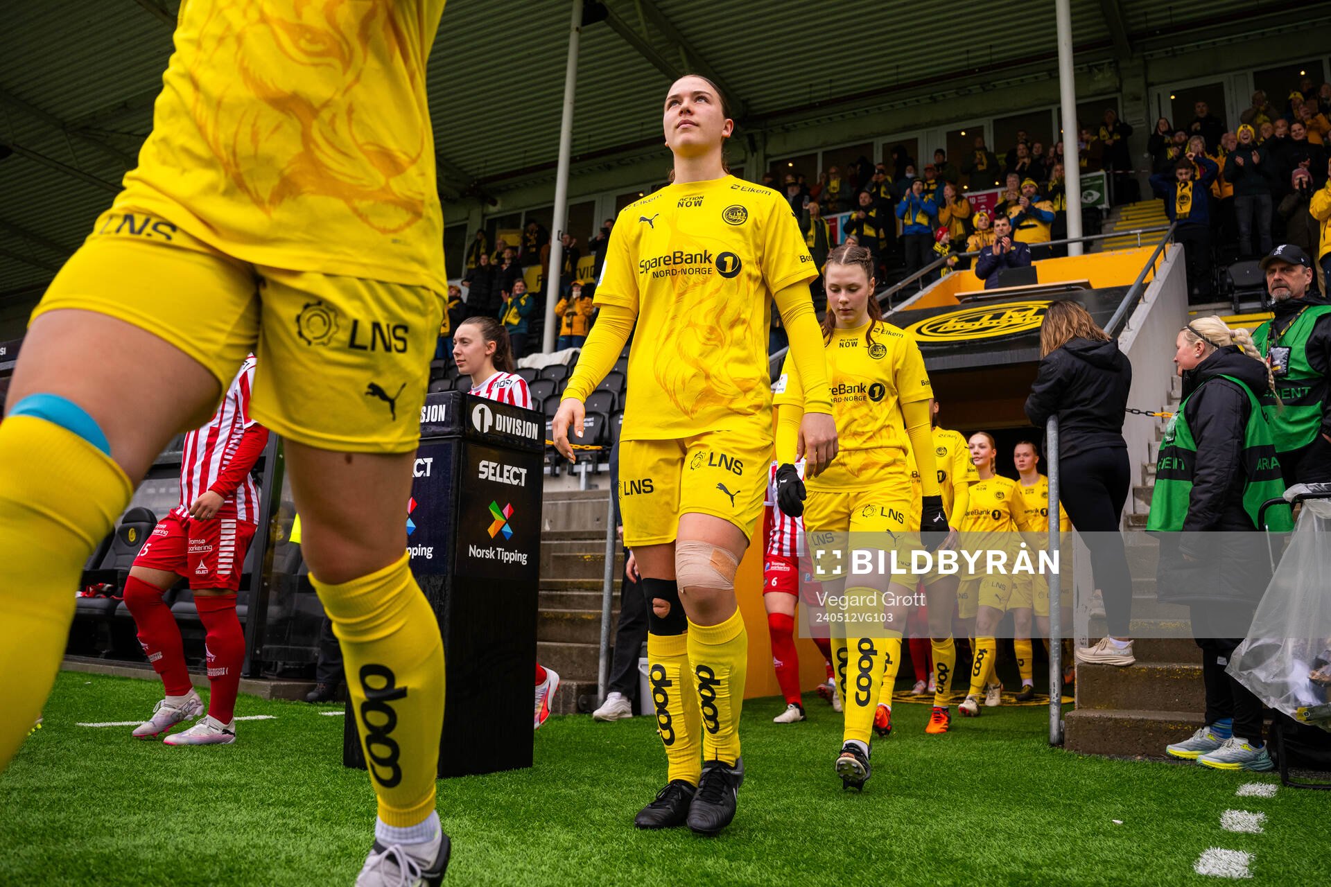 Lærke Hammer of Bodø/Glimt enters the pitch