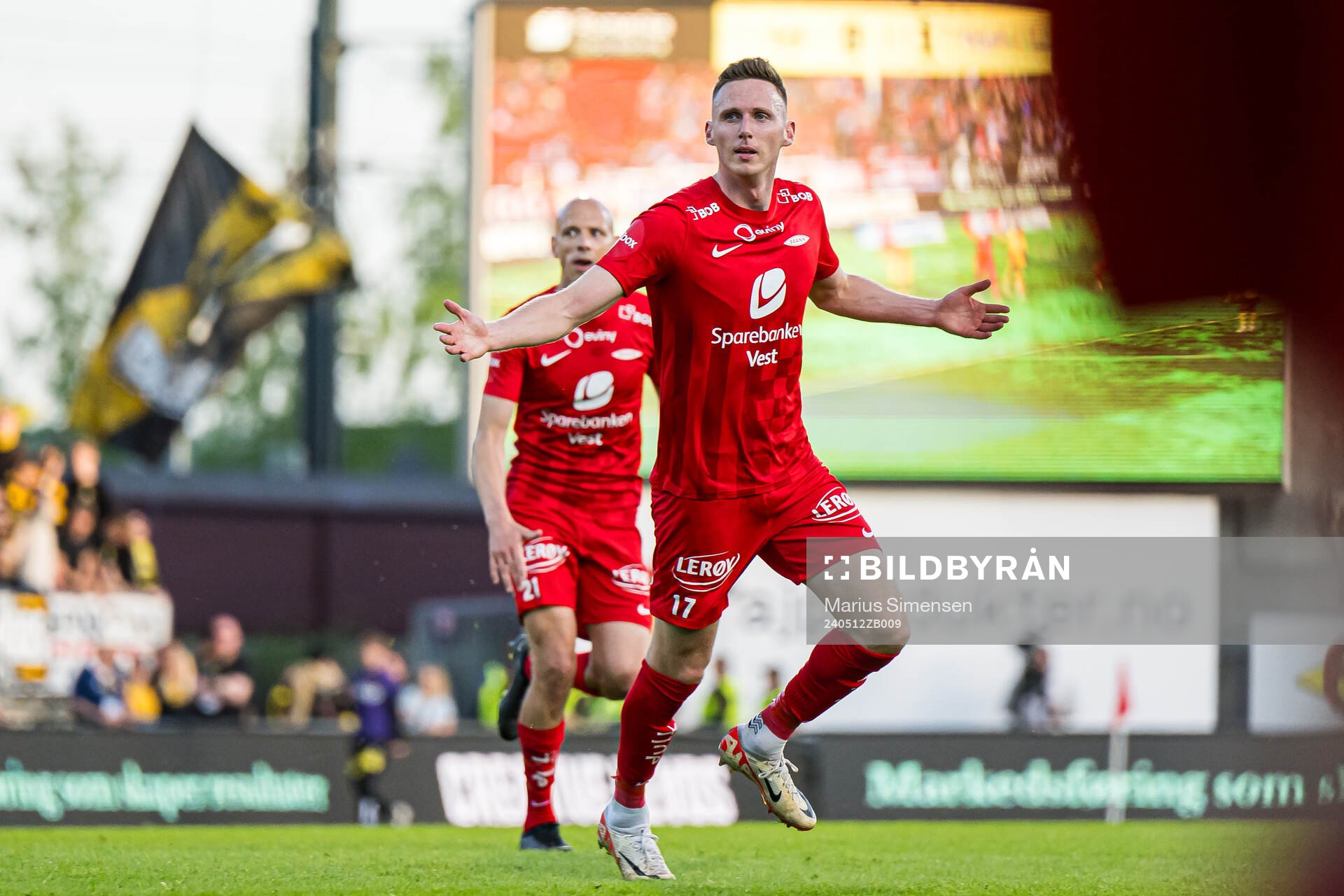 Joachim Soltvedt of Brann celebrates