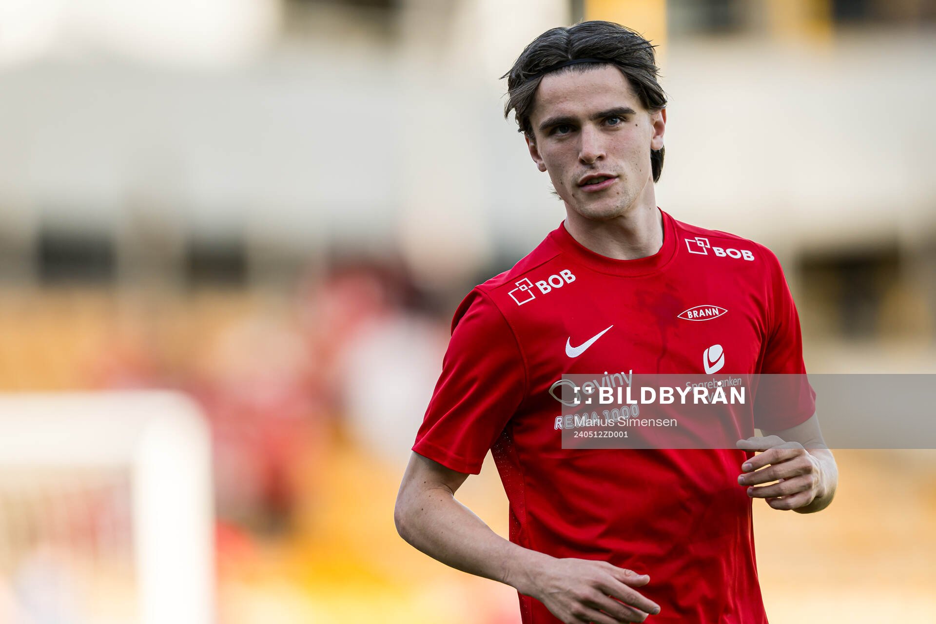 Ulrik Mathisen of Brann warms up