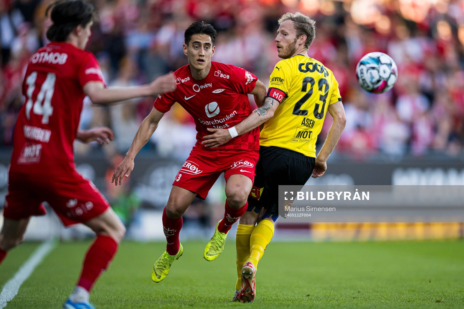 Svenn Crone of Brann and Gjermund Åsen of Lillestrøm