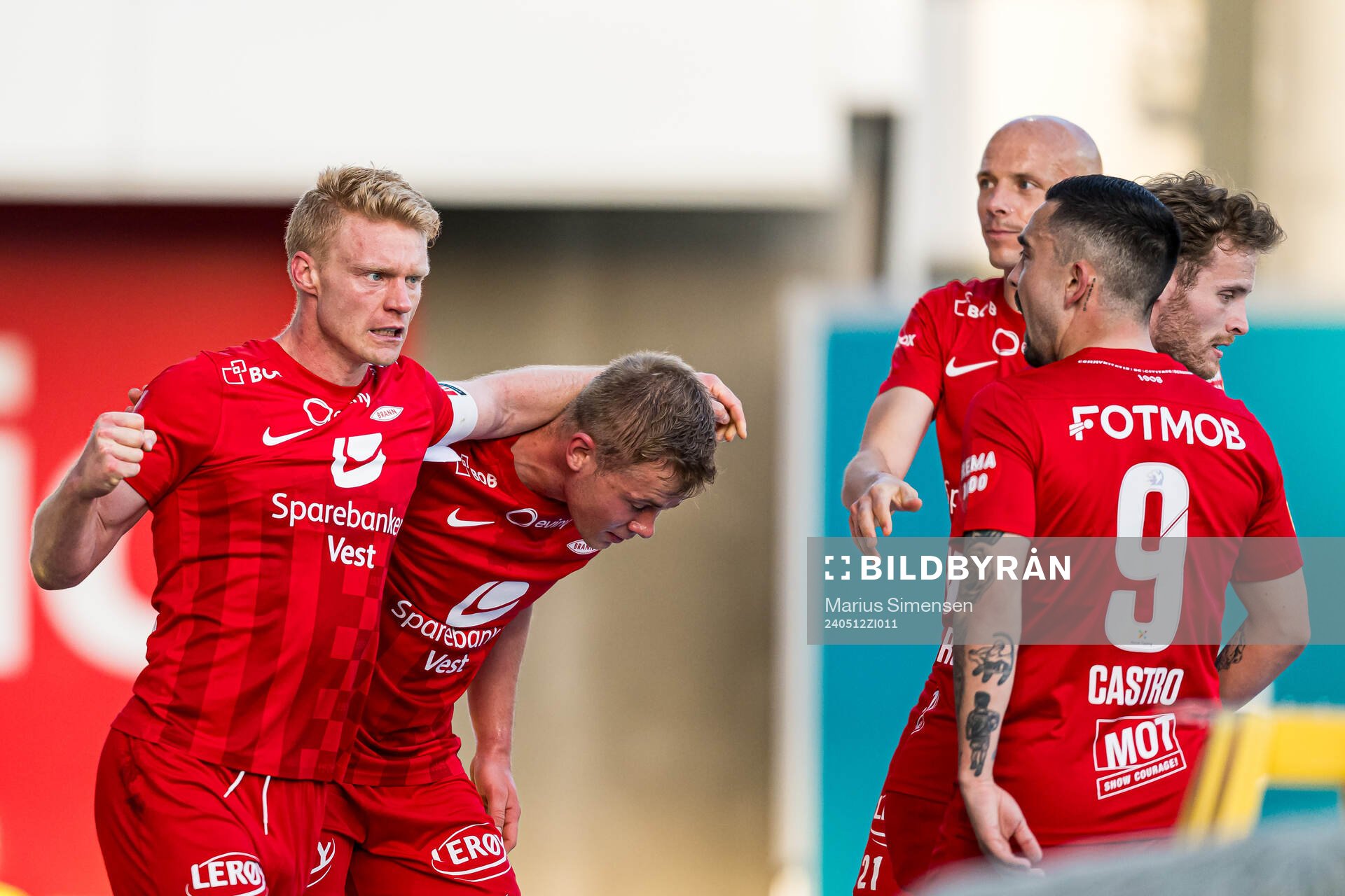 Sivert Heltne Nilsen of Brann celebrates
