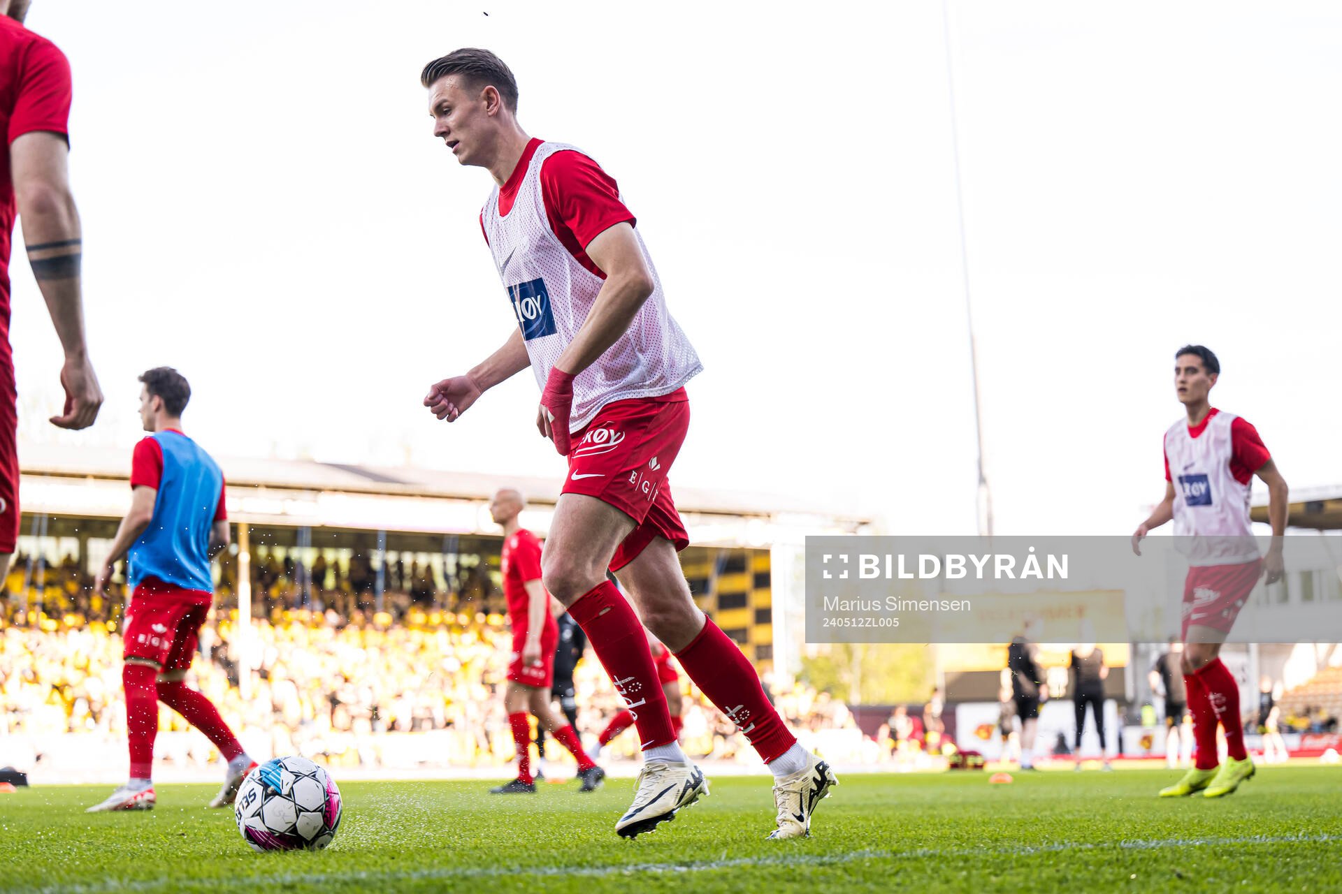 Emil Kornvig of Brann warms up