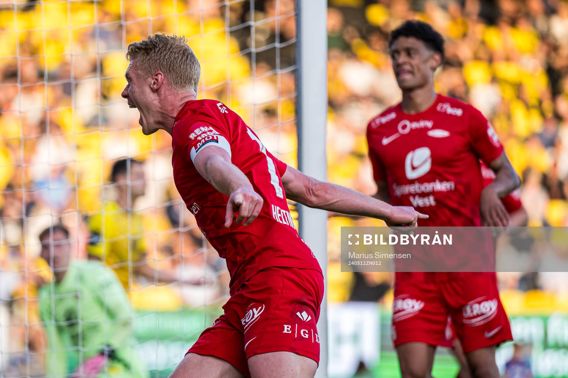 Sivert Heltne Nilsen of Brann celebrates