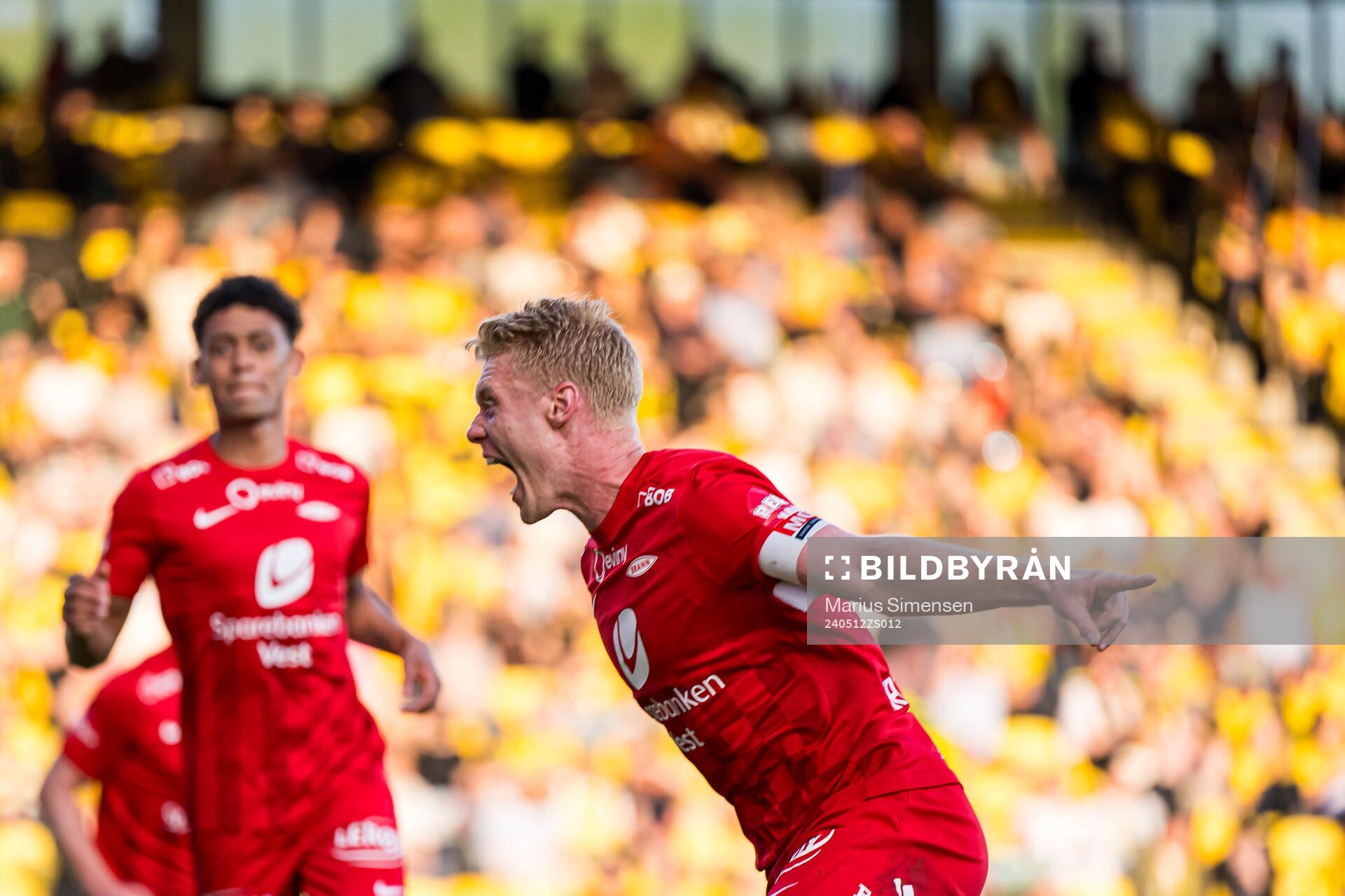 Sivert Heltne Nilsen of Brann celebrates
