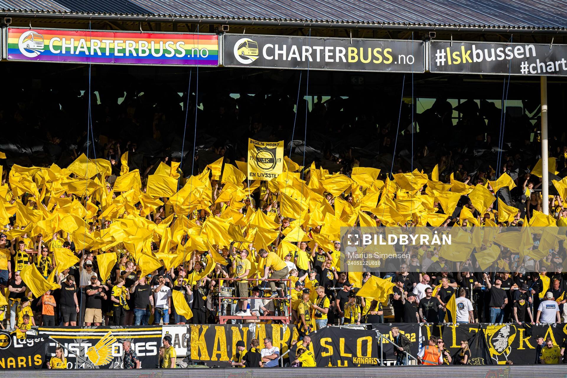 Spectators in the stands